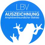 LBV Auszeichnung für amphibienfreundlichen Betrieb